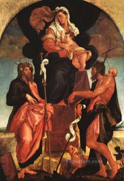 Jacopo Bassano Painting - Virgen y el Niño con los santos Jacopo Bassano